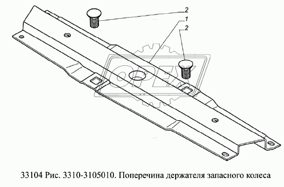 Поперечина держателя запасного колеса